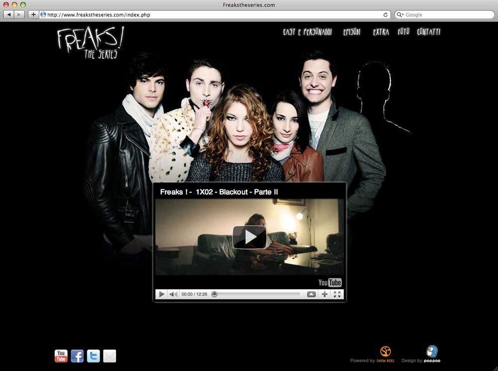 homepage sito freaks webseries by paopao studio